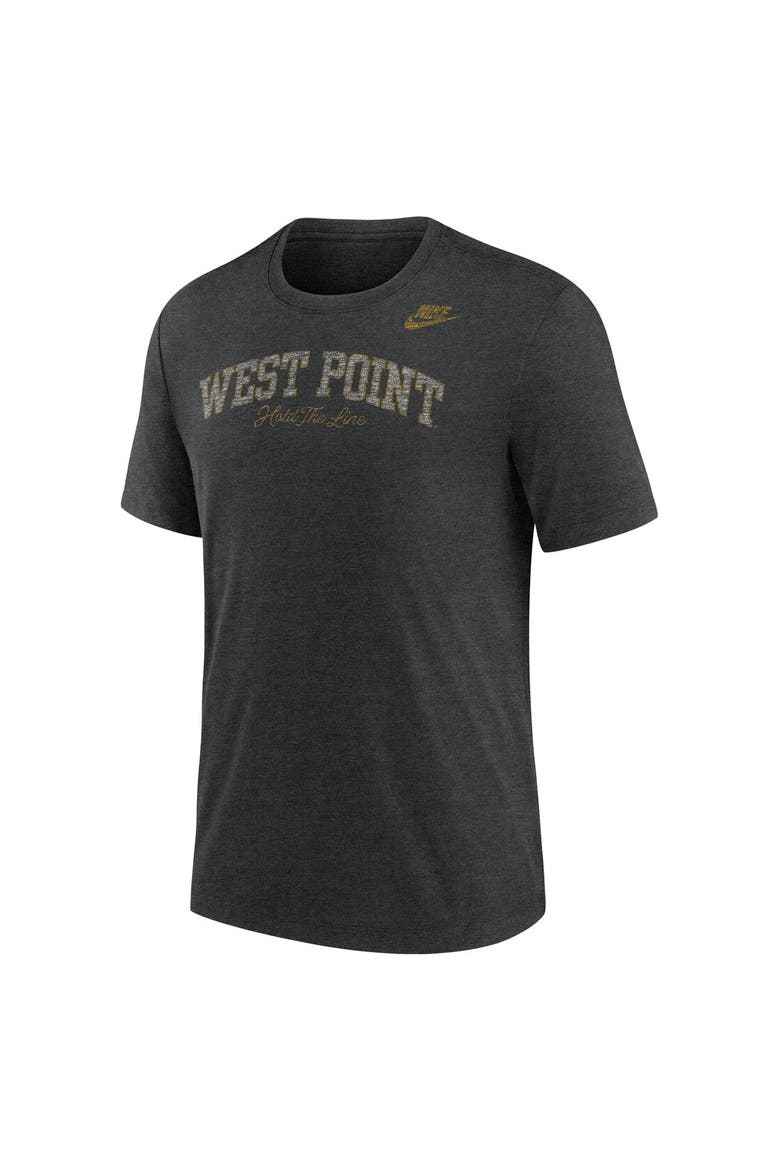 Men's Nike Heather Black Army Black Knights 2026 West Point Classic Collection Tri-Blend T-Shirt, Alternate, color, Heather Black