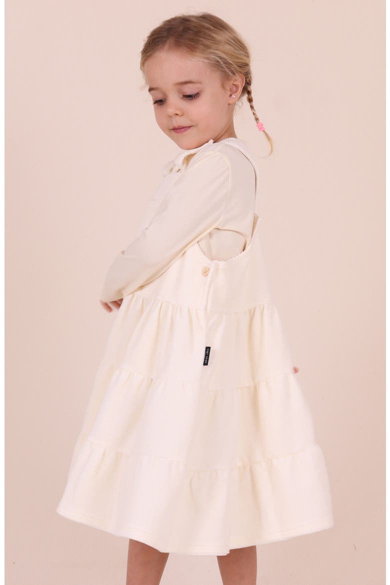 Kids' Corduroy Overall Dress, Alternate, color, CREAM
