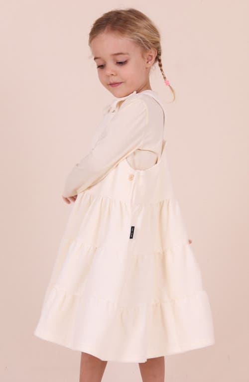 Tiny Tribe Kids' Corduroy Overall Dress In Yellow