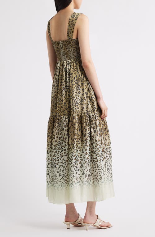 Kobi Halperin Meira Tiered Leopard-print Midi Dress In Brown Multi