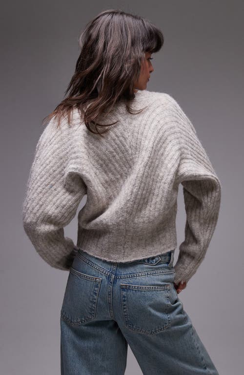 TOPSHOP TOPSHOP V-NECK RIB CROP CARDIGAN
