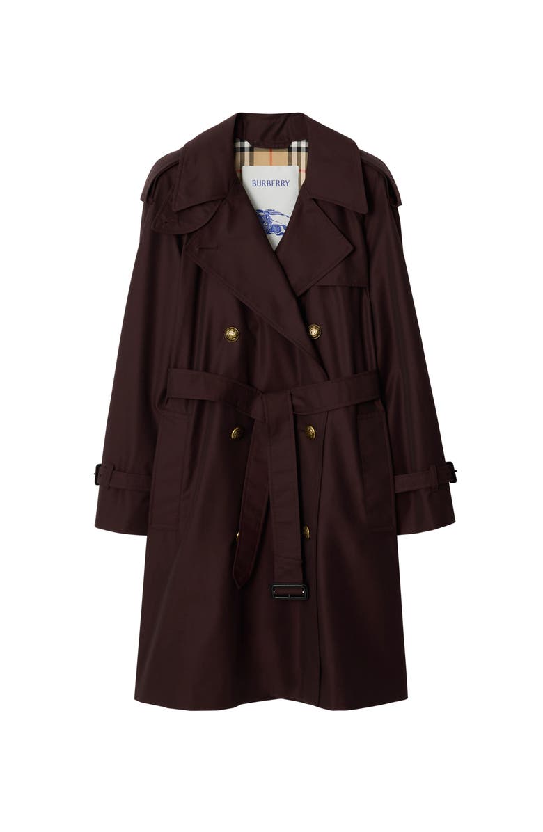 Burberry Mid-length Gabardine Castleford Trench Coat, Main, color, 