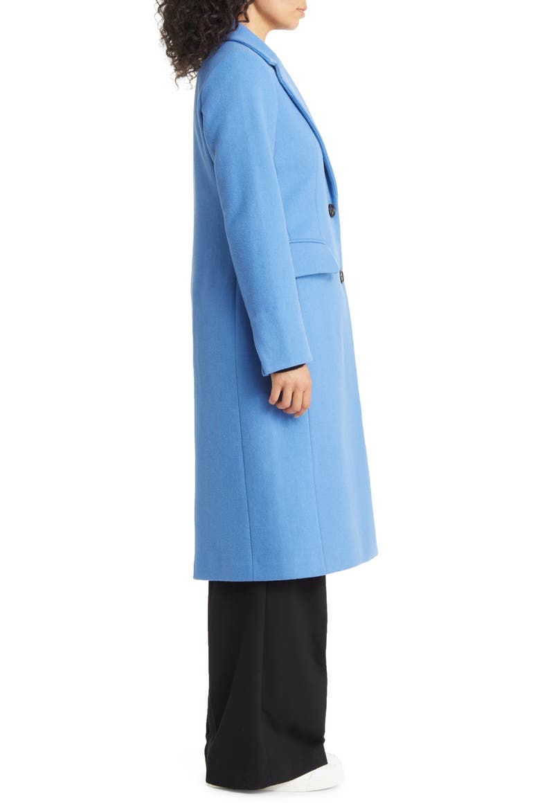 Notch Collar Wool Blend Coat, Alternate, color, CREW BLUE