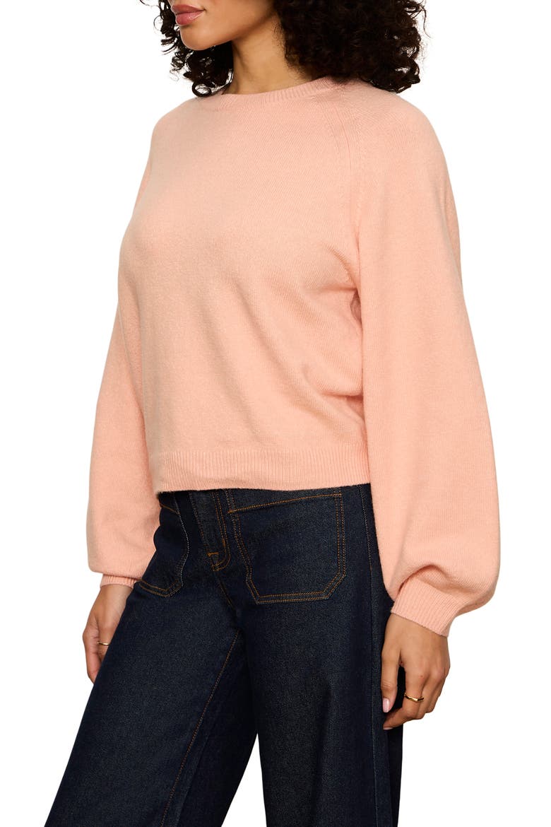 Raglan Sleeve Sweater, Alternate, color, LIGHT PERSIMMON CORAL