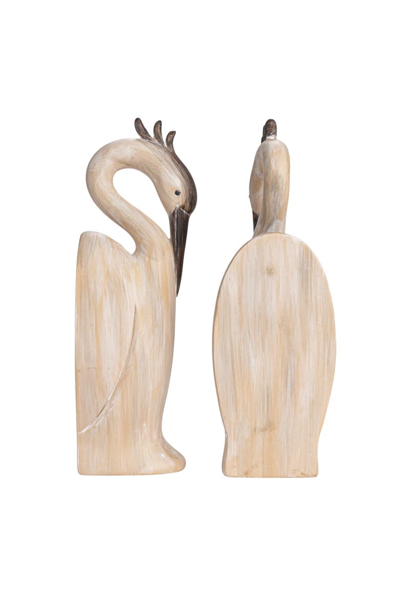 Resin Heron Bookends, Cream, Alternate, color, Cream