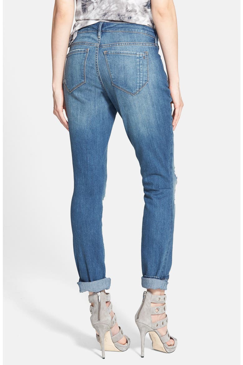 'Artful' Distressed Relaxed Jeans, Alternate, color, DEL RAY BLUE