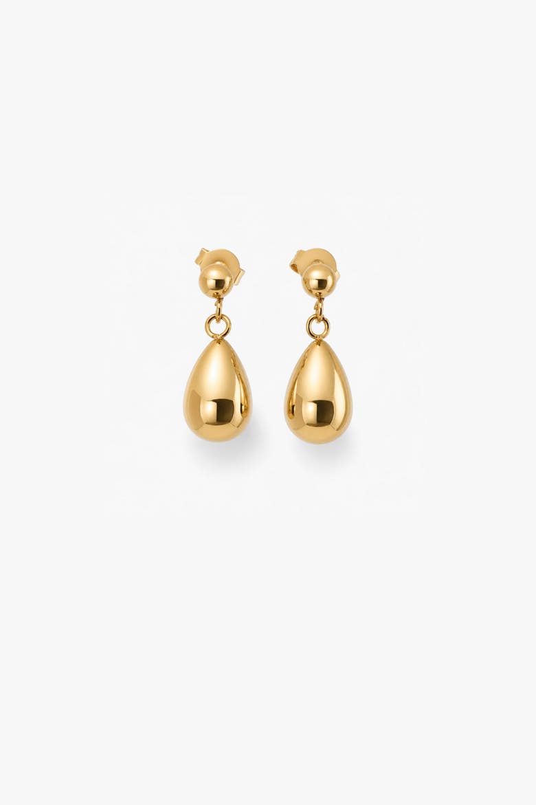 Gold Teardrop Dangle Earrings, Main, color, Gold
