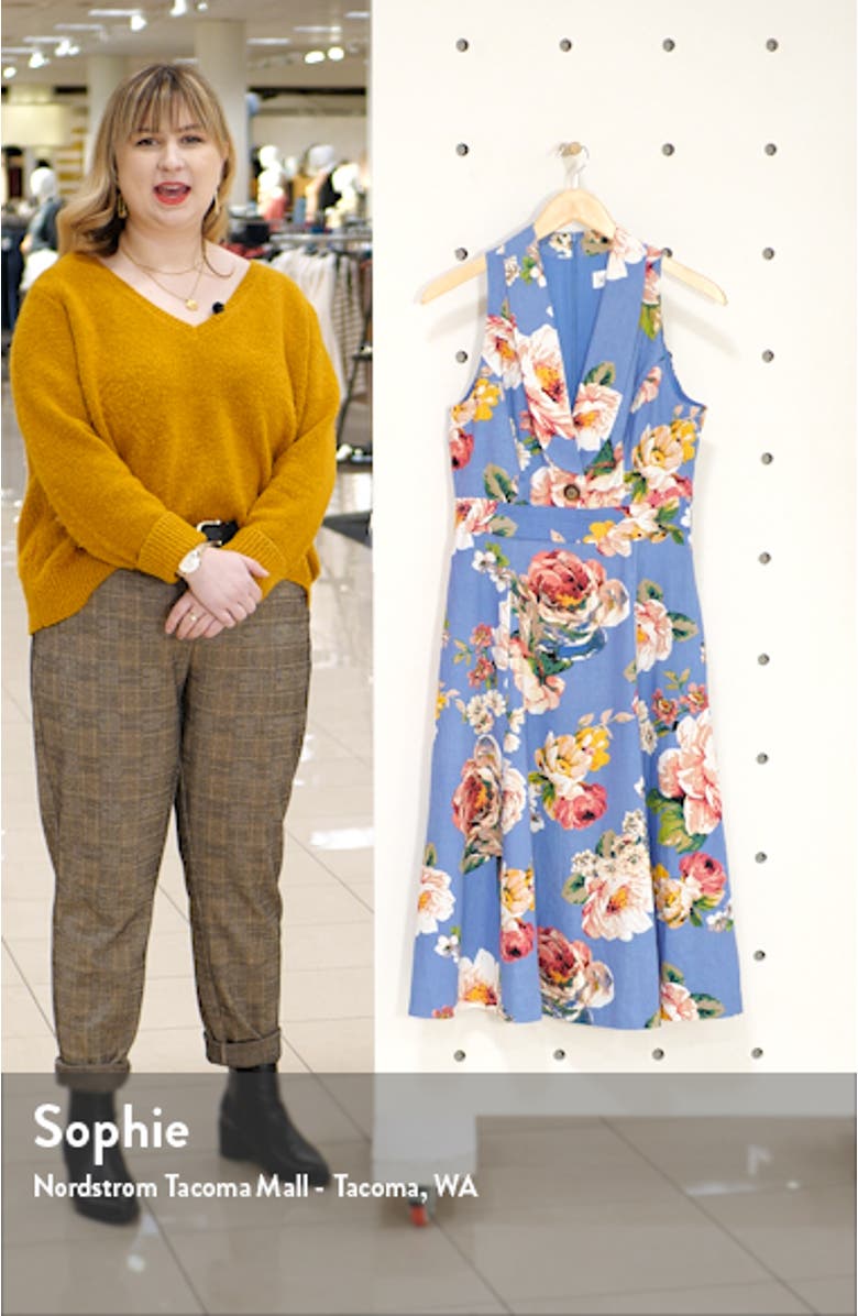 Floral Linen Blend Sundress, sales video thumbnail