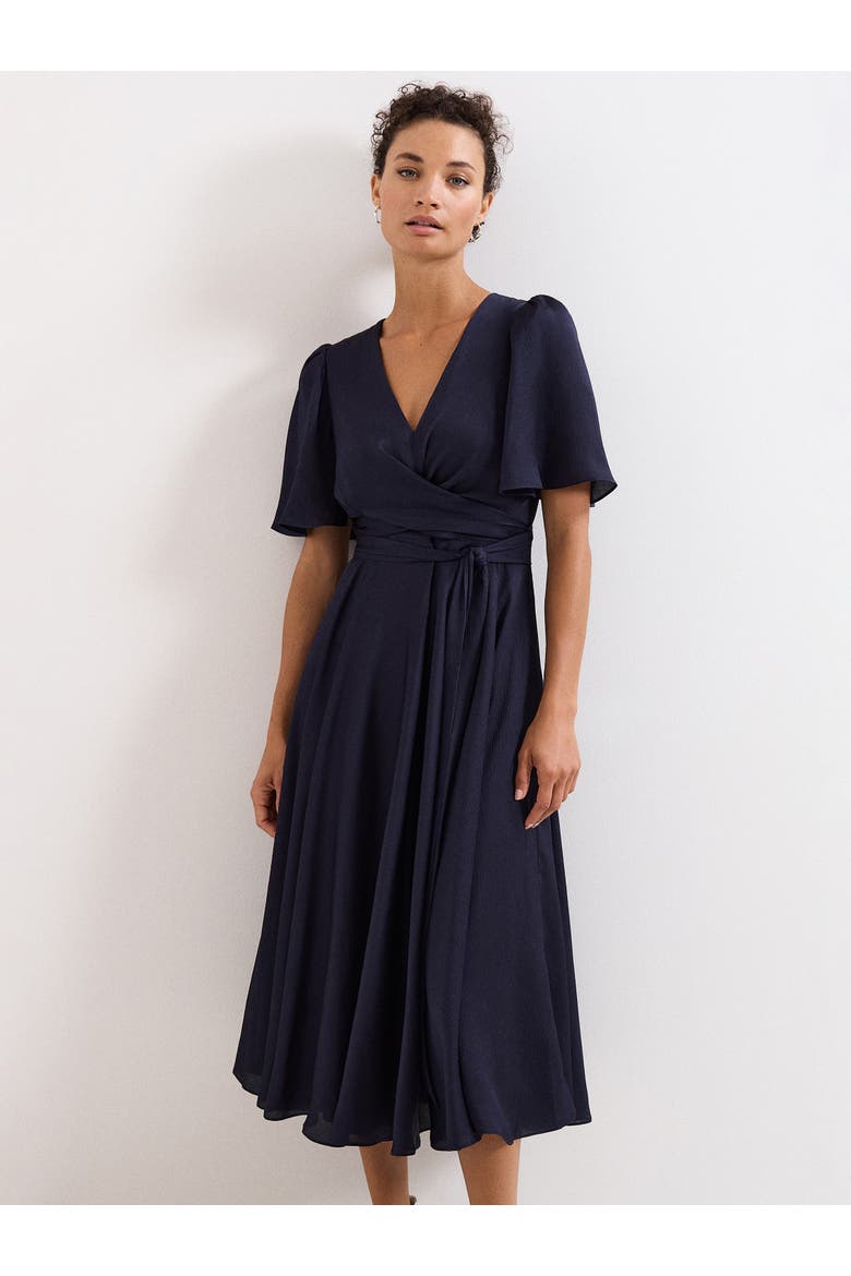 Abbie Wrap Dress, Main, color, Navy