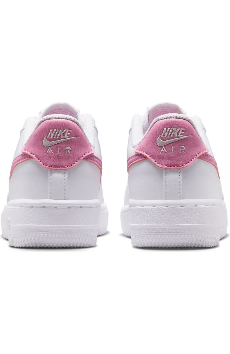 Nike Kids' Air Force 1 Sneaker, Alternate, color, 124 White/Pnkris