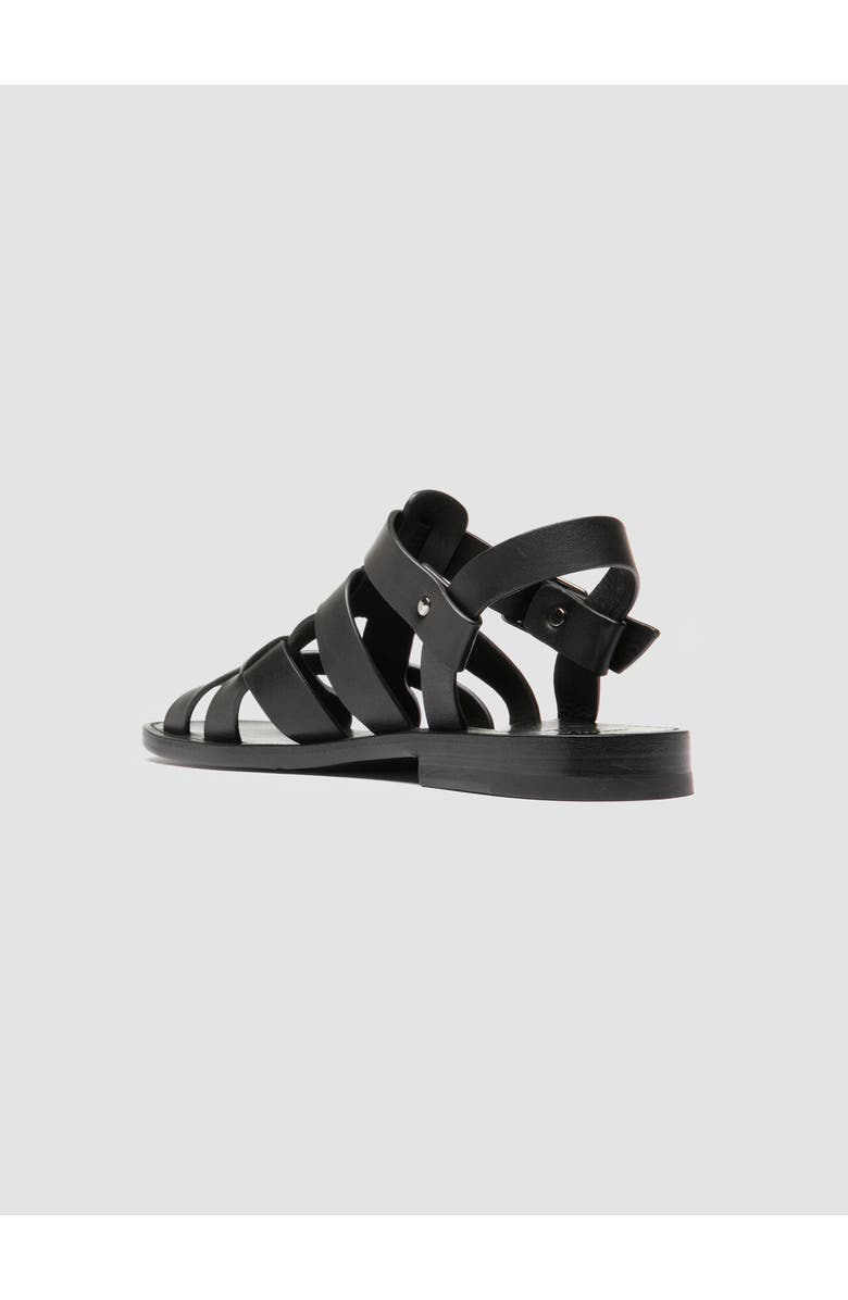 Officine Creative Ganema 105 Leather Fisherman Sandals, Alternate, color, Black
