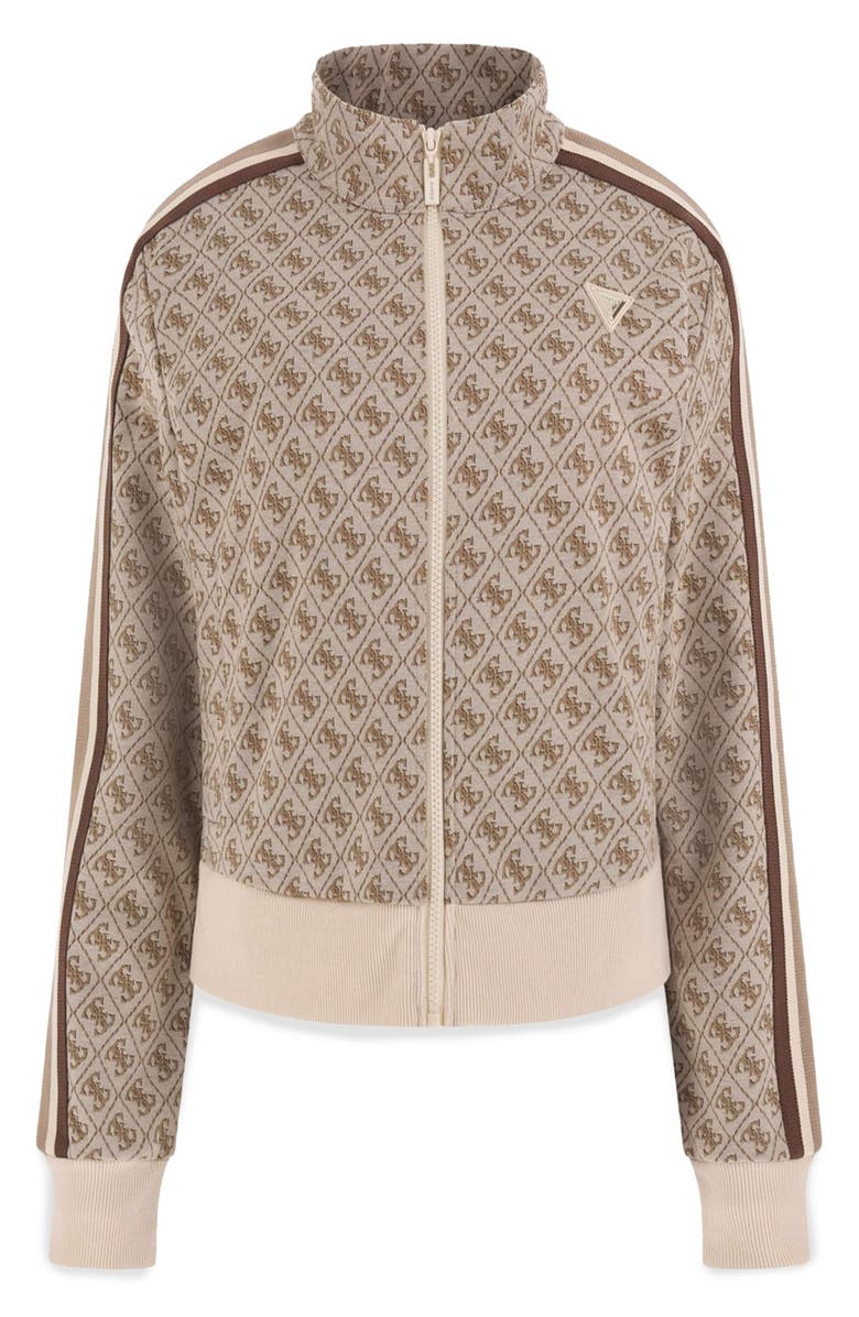 GUESS Jean Logo Full Zip Sweatshirt, Alternate, color, 