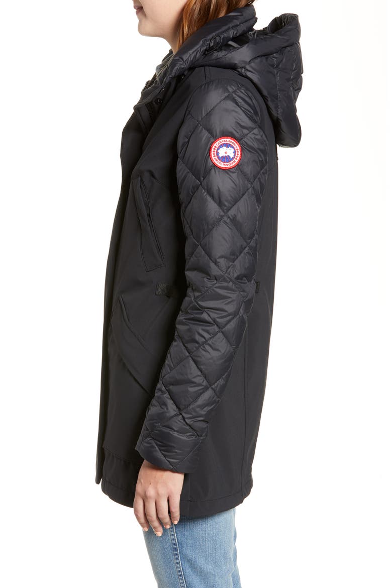 Berkley 675 Fill Power Hooded Waterproof Jacket, Alternate, color, BLACK