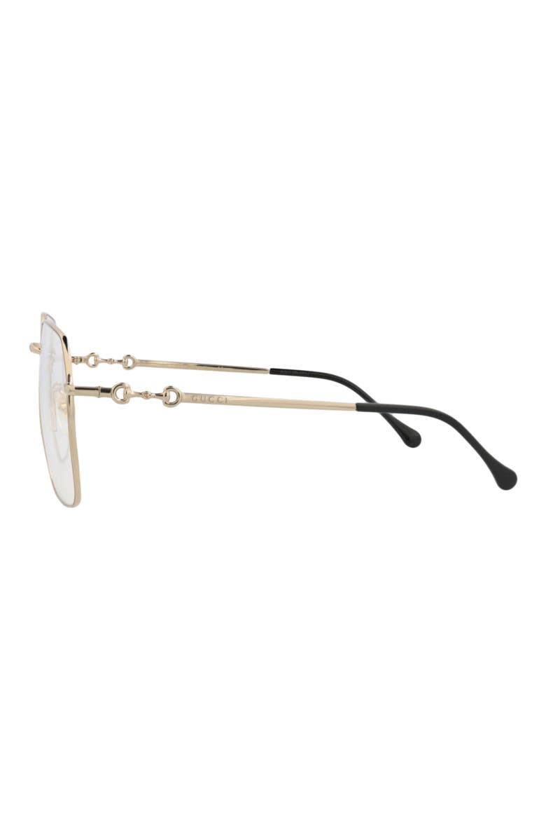Square Optical Glasses, Alternate, color, GOLD GOLD TRANSPARENT/BLACK