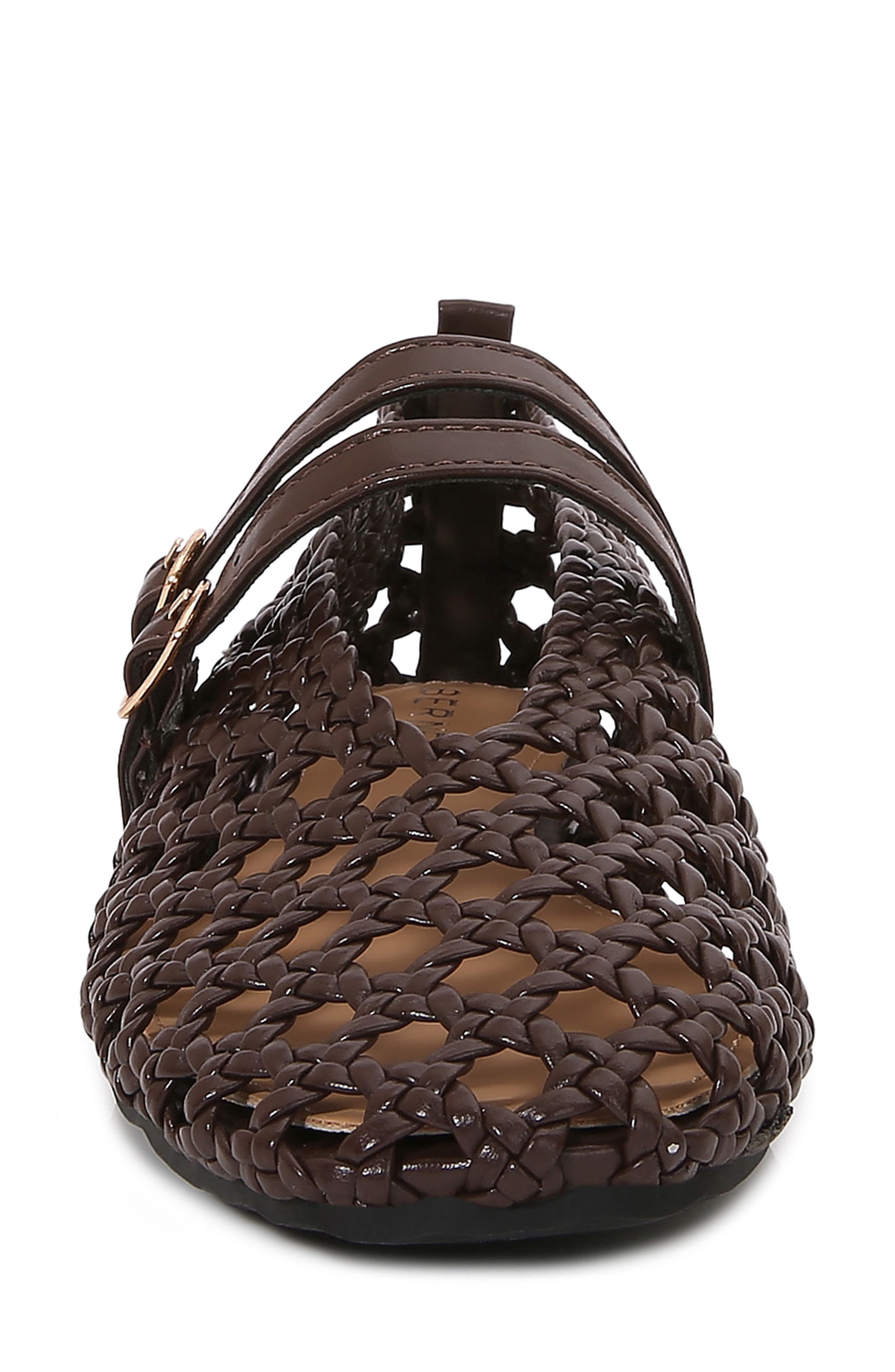 Vica Woven Mary Jane Flat, Alternate, color, COFFEE