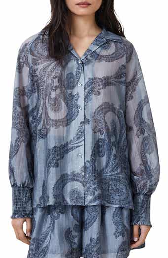 AllSaints Isla Paisley Button-Up Shirt