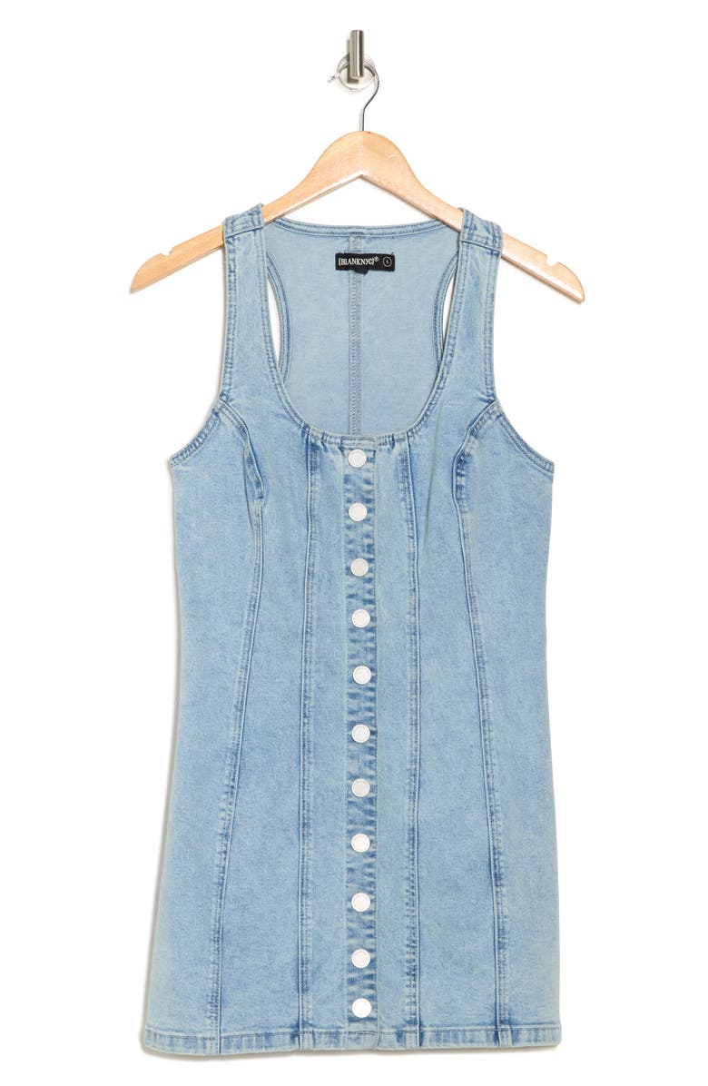 BLANKNYC Racerback Denim Body-Con Minidress, Alternate, color, Summer Vibes