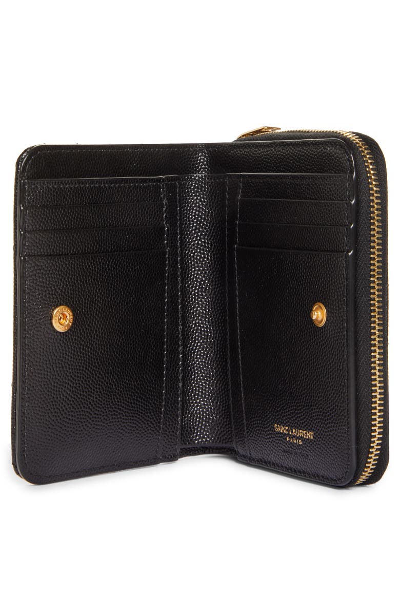 Saint Laurent Monogram Matelassé Leather Wallet, Alternate, color, 