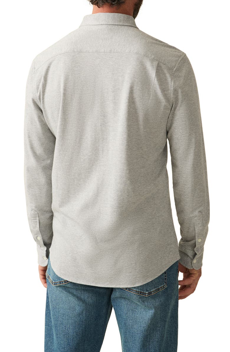 Faherty Coastline Knit Button-Down Shirt, Alternate, color, Grey Heather Twill