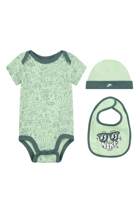 Bodysuit, Bib & Hat Set (Baby)