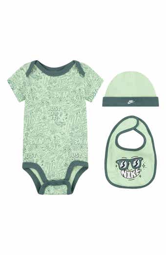 Nike Bodysuit, Bib & Hat Set