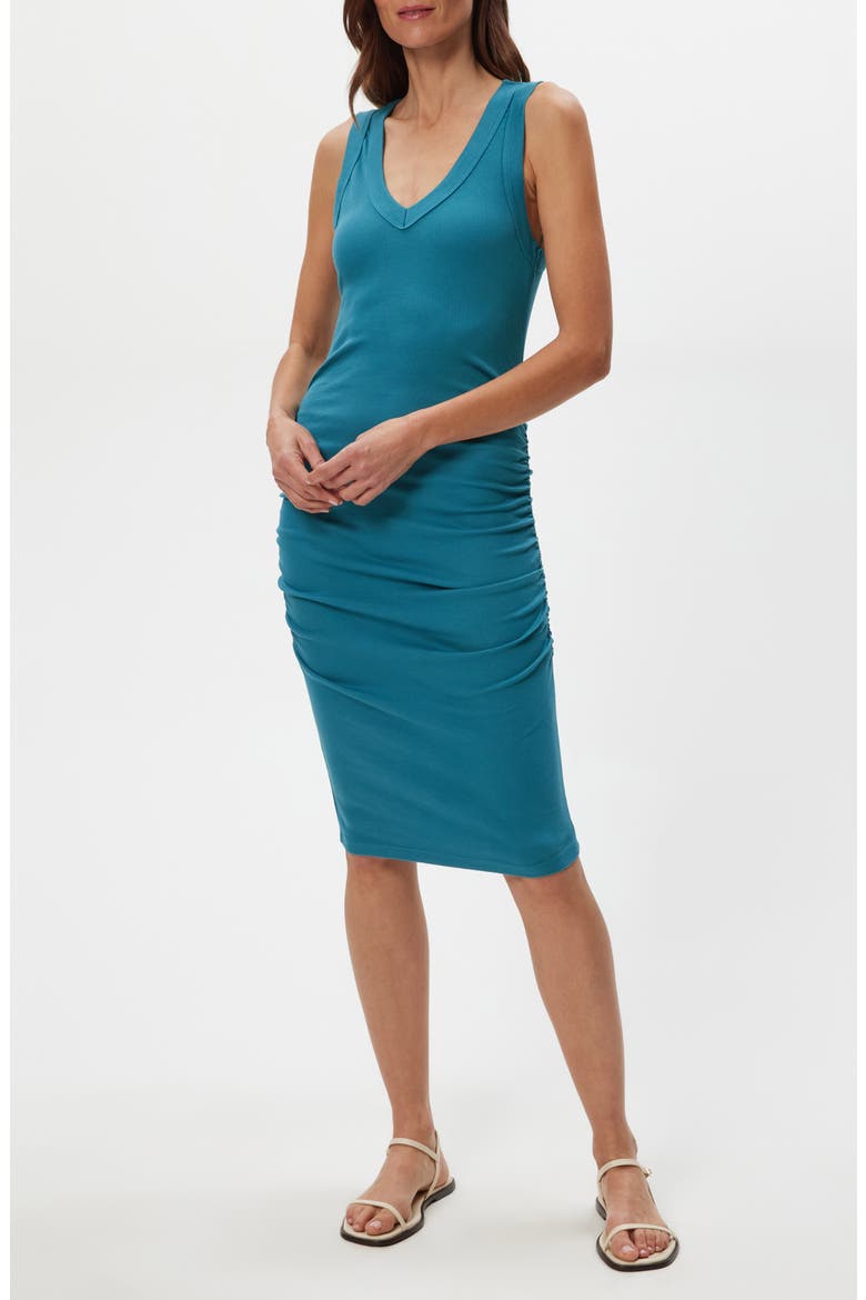 Esme Ruched Tank Dress, Main, color, GLAZE