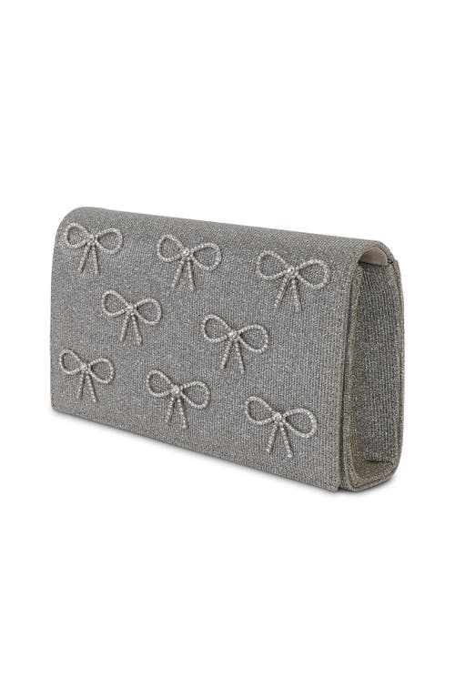 Jewel Badgley Mischka Julia Crystal Bow Flap Clutch