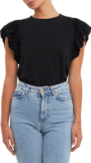 English Factory Puff Sleeve Shirt
