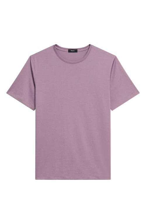 Theory Precise Cotton T-shirt In Purple