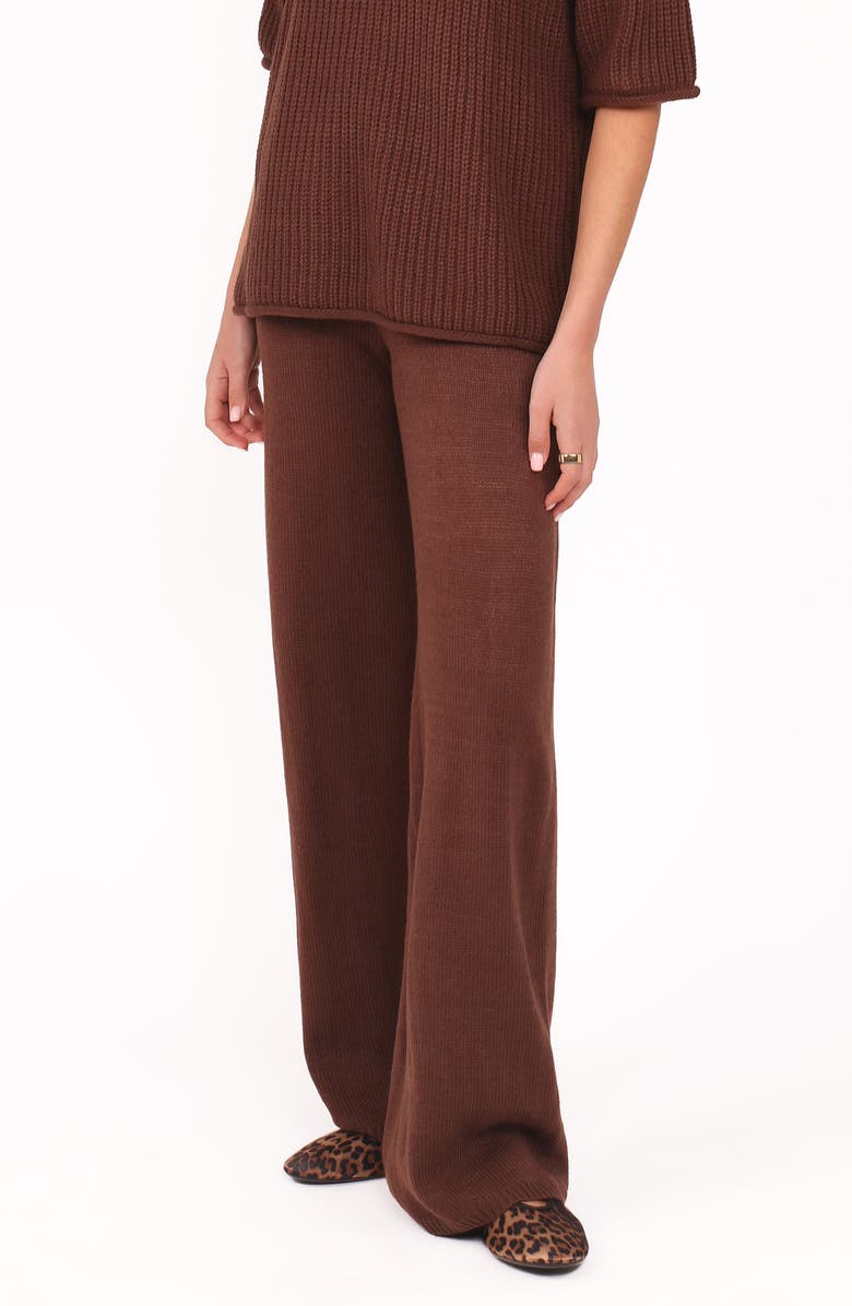 Petal & Pup Remi Funnel Neck Sweater & Pull-On Pants Set, Alternate, color, Chocolate