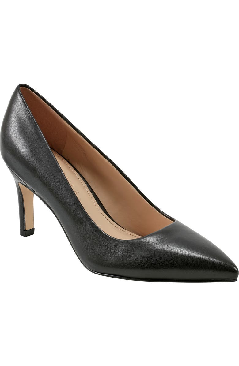 Marc Fisher LTD Genni Pointed Toe Pump, Main, color, Black Leather