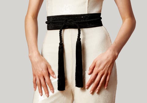 WRAP CORDED BELT SILK CORD