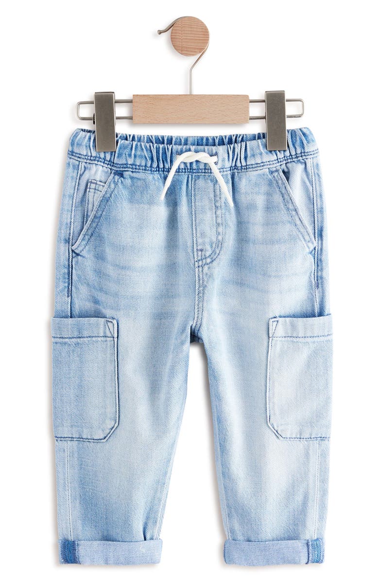NEXT Kids' Straight Leg Drawstring Jeans, Main, color,