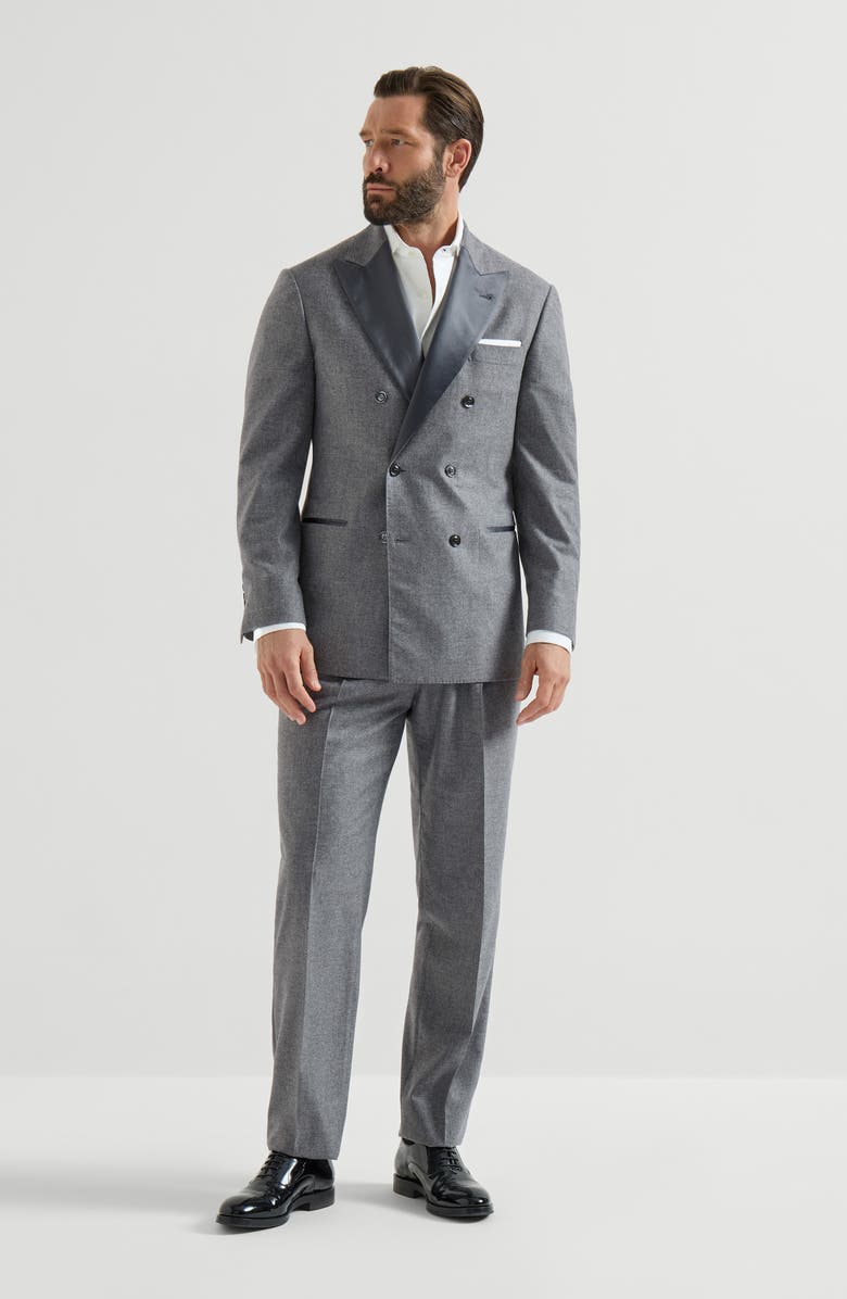 Brunello Cucinelli Tuxedo with peak lapel, Alternate, color, Grey