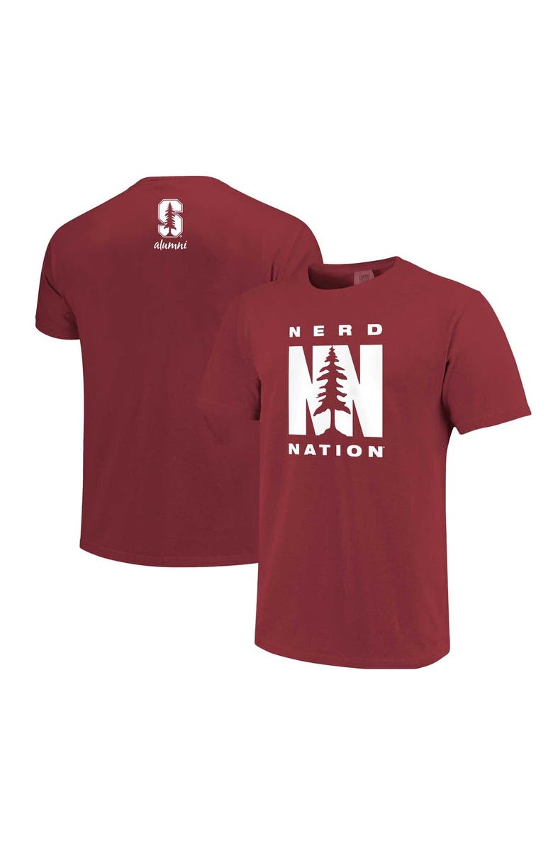 IMAGE ONE Men's Cardinal Stanford Cardinal Alumni Nerd Nation Comfort Color T-Shirt, Main, color, Cardinal