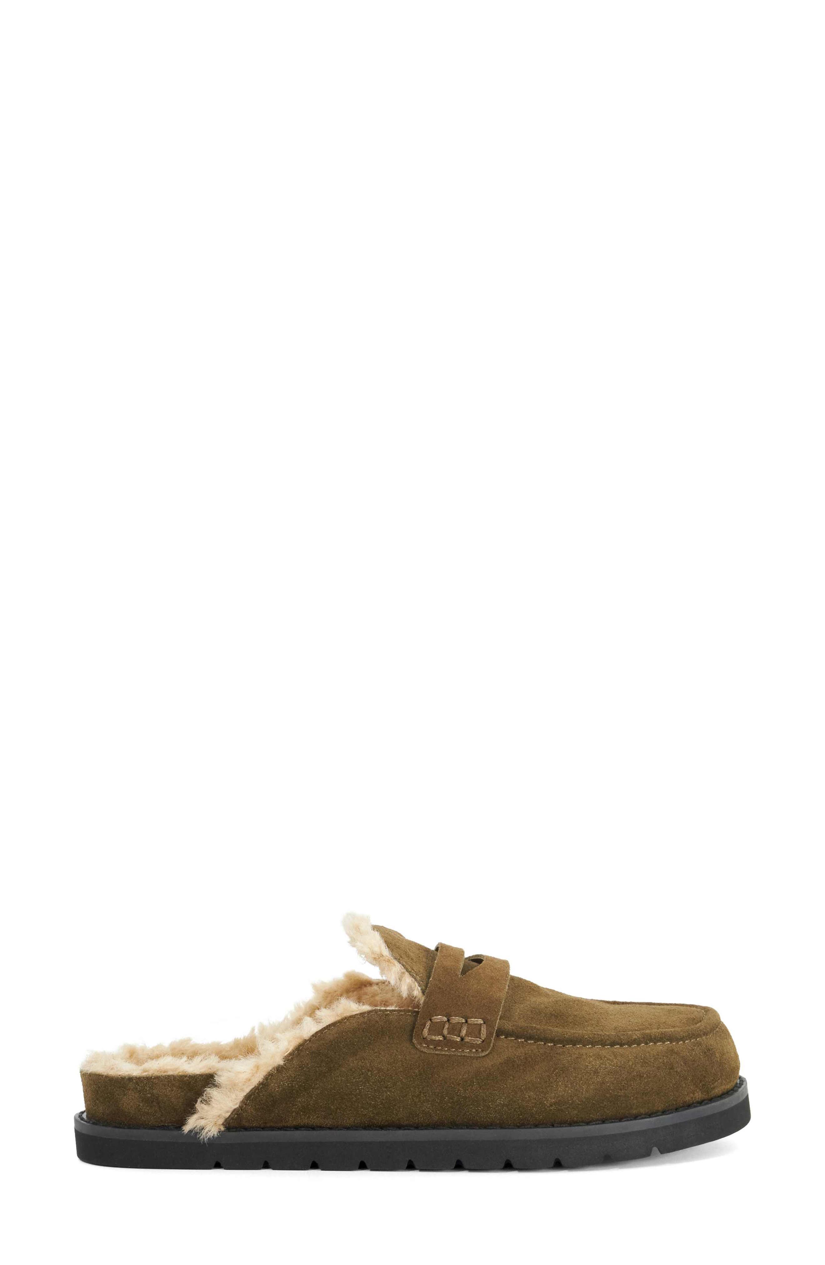 Goldy Faux Shearling Lined Mule, Alternate, color, KHAKI