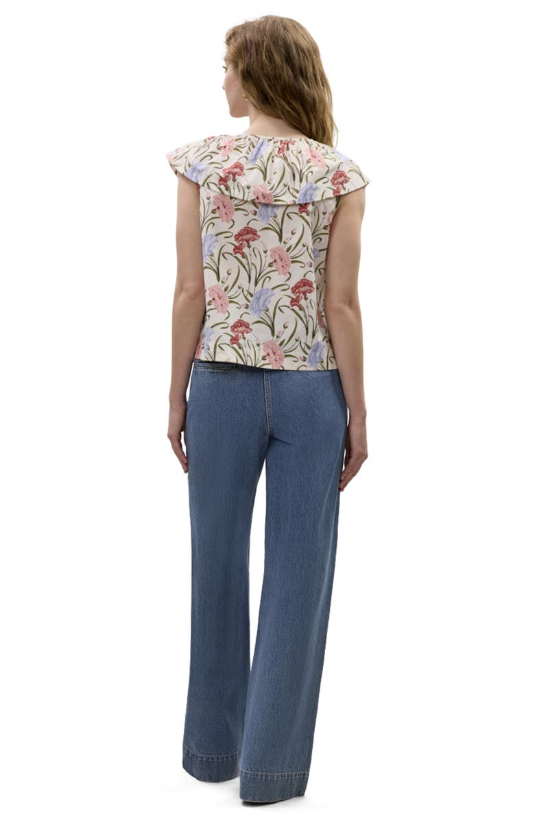 Rebecca Taylor Acosanti Floral Top, Alternate, color, Ivory Multi