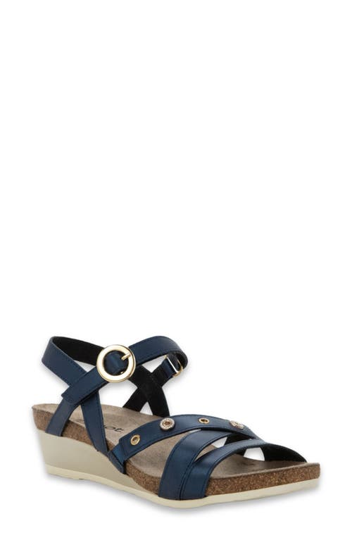 Naot Sparkle Wedge Sandal In Blue