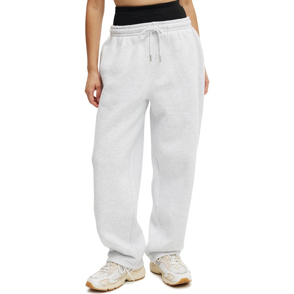 Cotton On Body Active Plush Essential Barrel Sweatpant In White