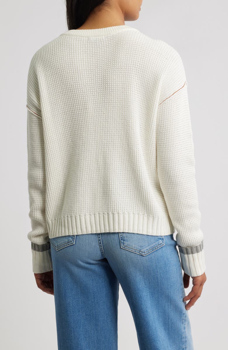 Hatley Waffle Stitch Sweater, Alternate, color, Cream