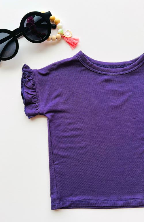 LAREE + CO LAREE + CO ELMERIAL PURPLE RUFFLE TEE