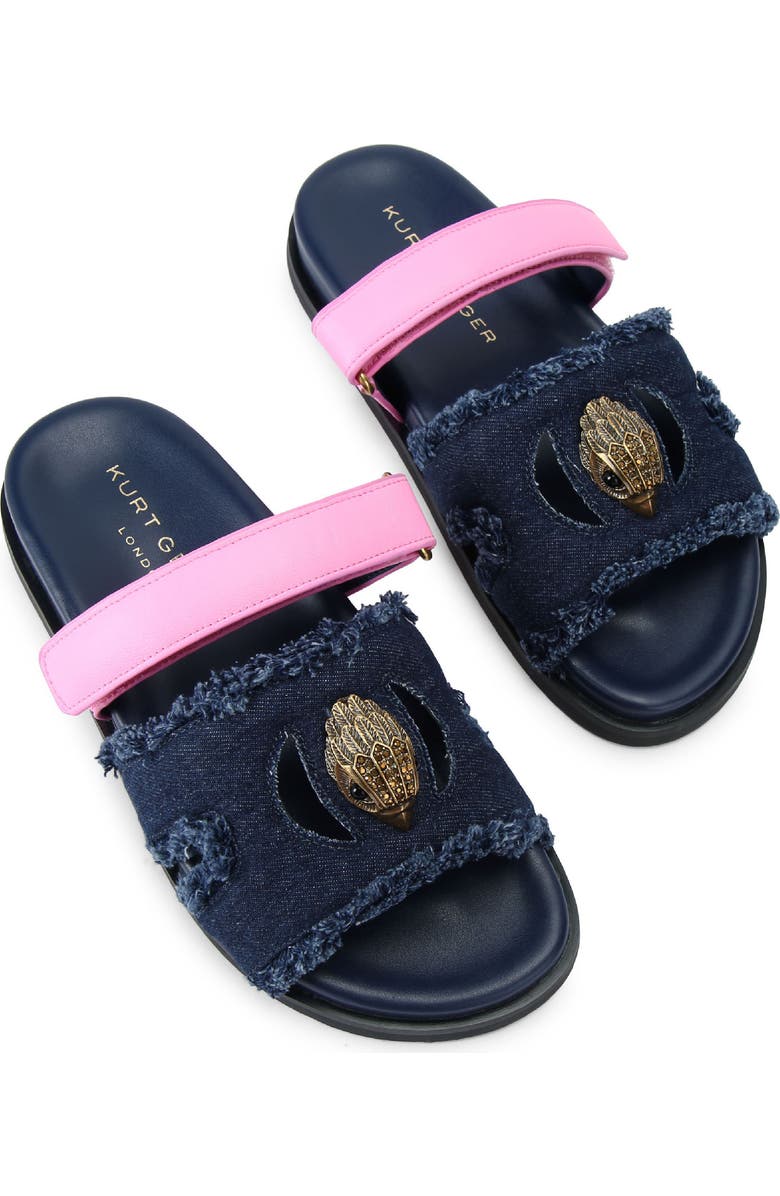 Kurt Geiger London Eagle Cutout Slide Sandal, Alternate, color, Light Pink/ Pastel Blue