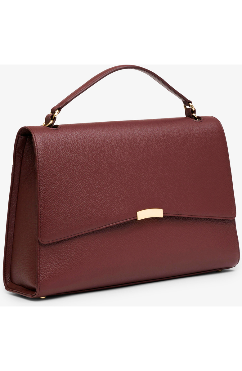 BY BANOO Signature Briefcase, Alternate, color, Burgundy/Gold