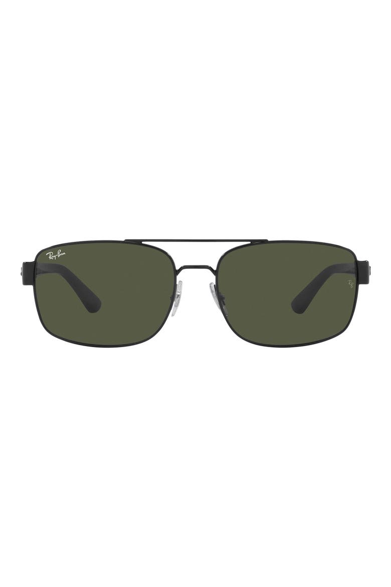 61mm Pillow Sunglasses, Main, color, BLACK