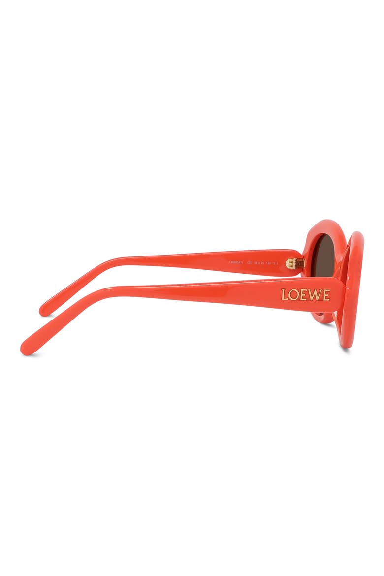 Thin Mini 54mm Oval Sunglasses, Alternate, color, SHINY ORANGE / BROWN