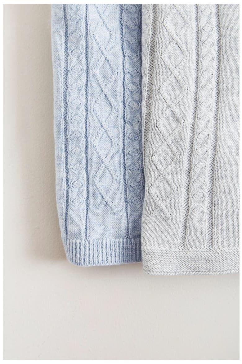 Premium Cotton My First Knit Knitted Blanket for Infant, Alternate, color, Grey