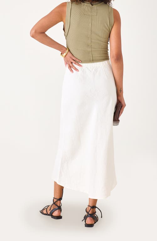 Voyageur By Mersea Aix Linen Maxi Skirt In Green