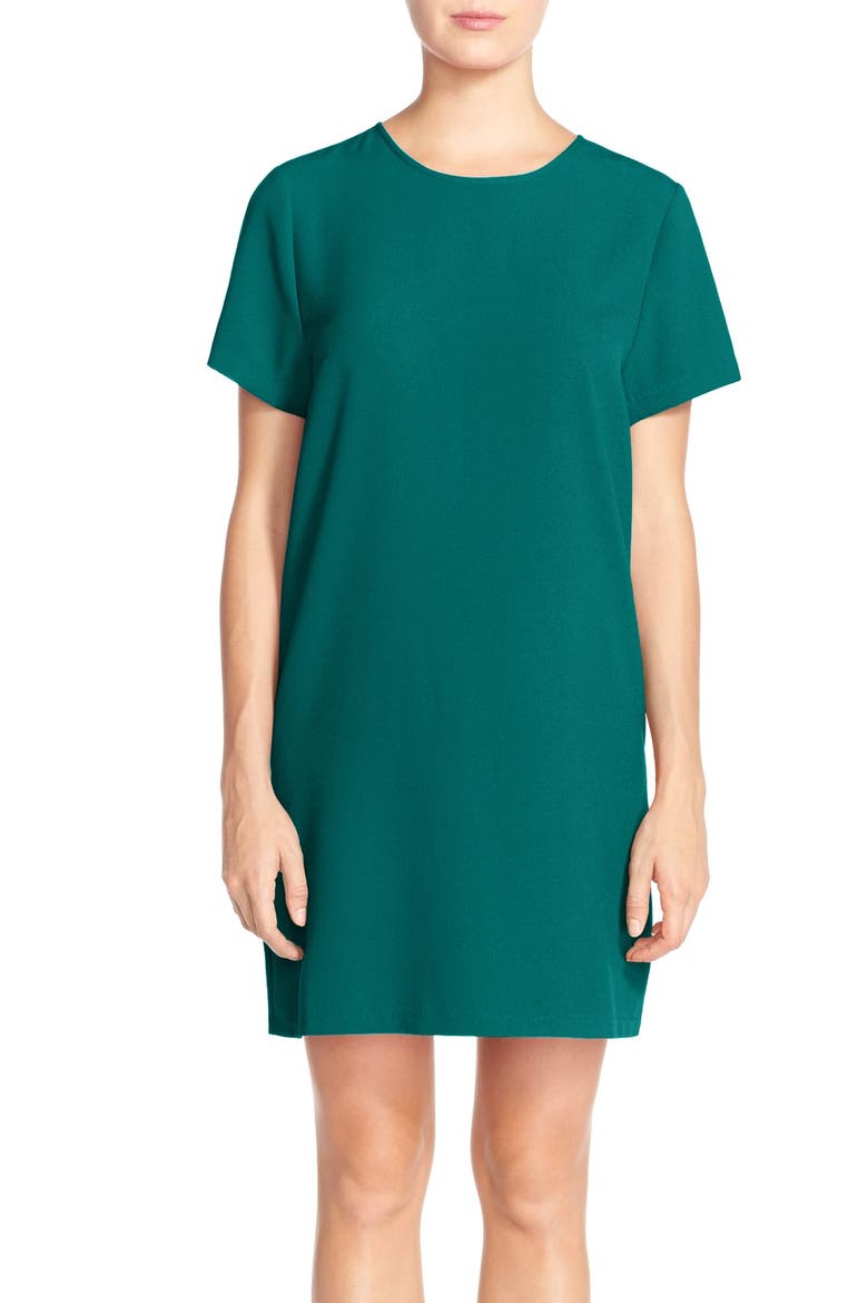 Devery Crepe Shift Dress (Nordstrom Exclusive), Main, color, JADE