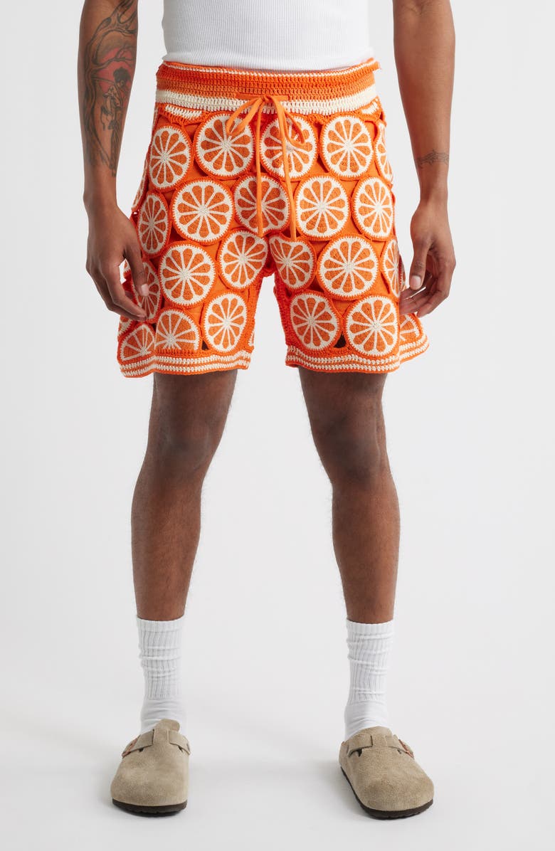 MAVRANS Orange Organic Cotton Shorts, Main, color,