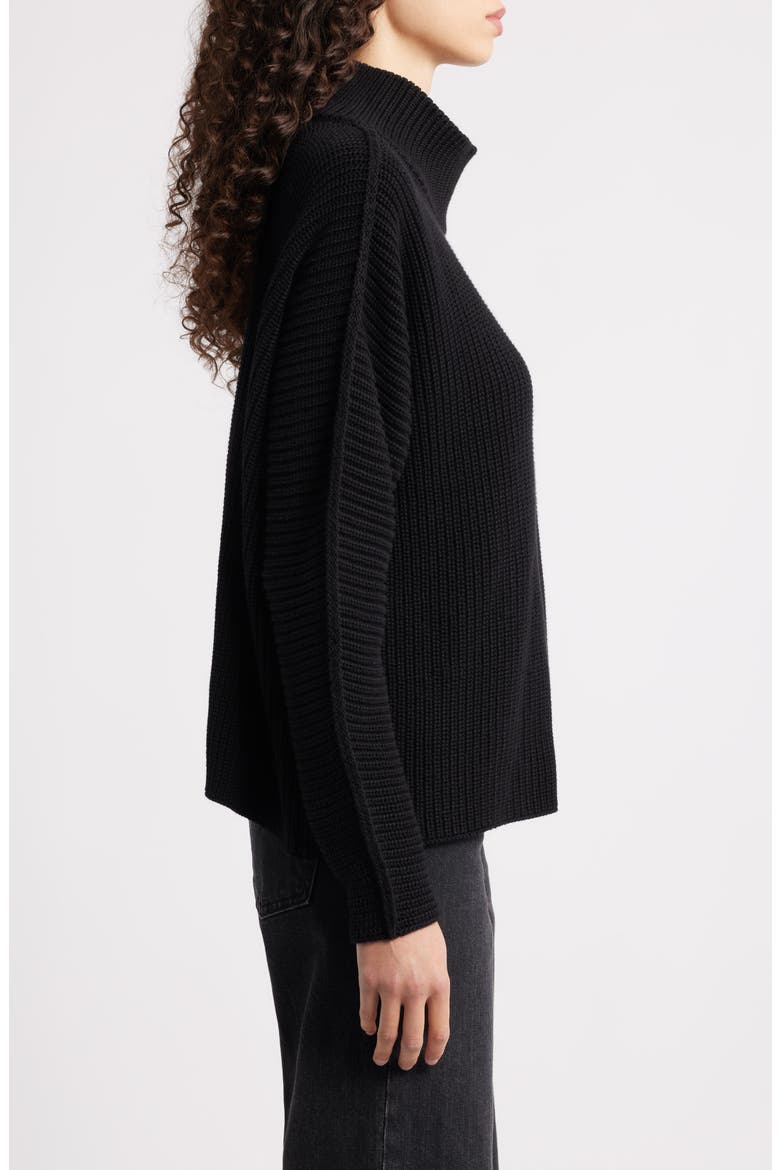 Montecito Turtleneck Sweater, Alternate, color, BLACK